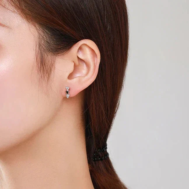 Triangle Sparkle Stud Earrings