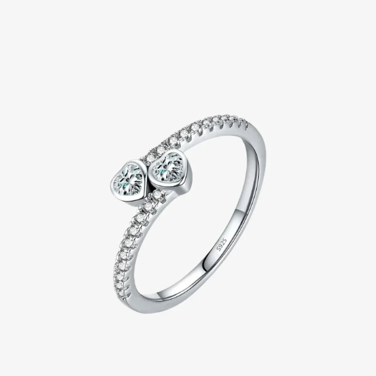 Double Heart Infinity Ring