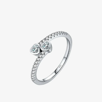 Double Heart Infinity Ring