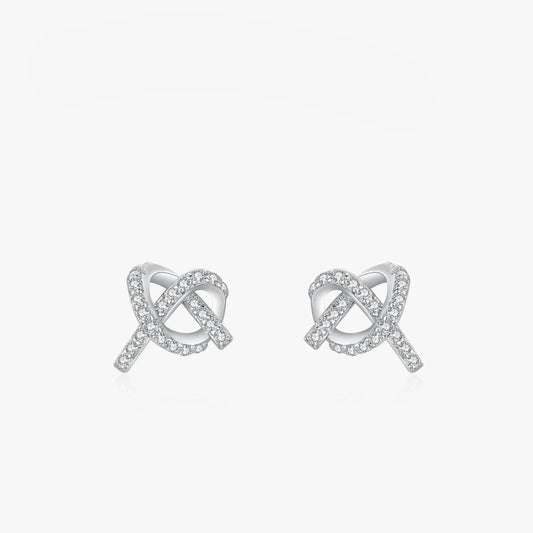 Knot Sparkle Stud Earrings