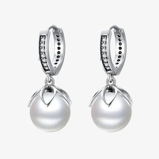 Pearl Sparkle Drop Earrings