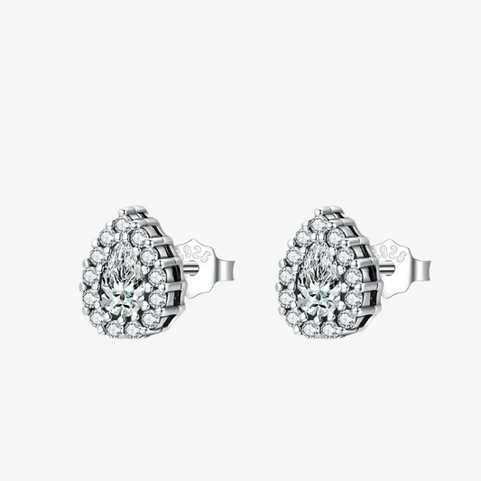 Teardrop Pavé Stud Earrings