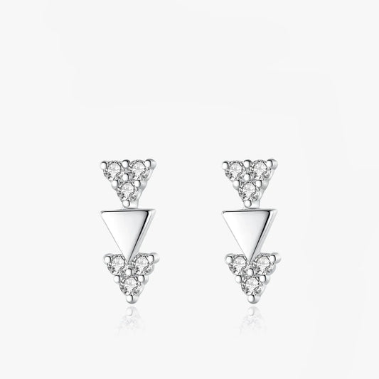 Triangle Sparkle Stud Earrings