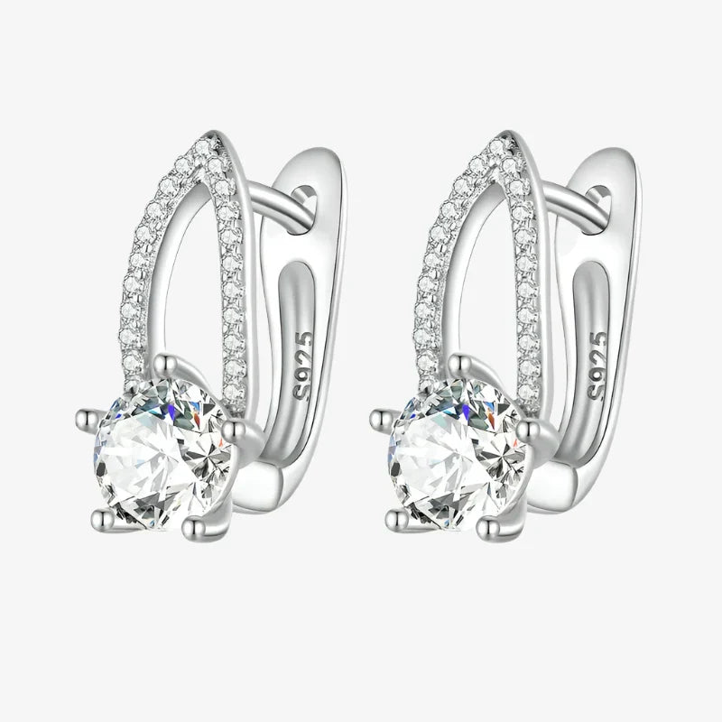 Sparkling Halo Stud Earrings
