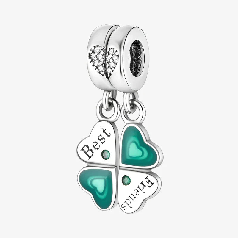 Best Friends Clover Split Dangle Charm
