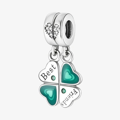 Best Friends Clover Split Dangle Charm