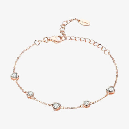 Rose Gold Halo Chain Bracelet