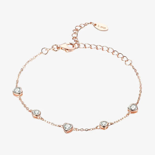 Rose Gold Halo Chain Bracelet