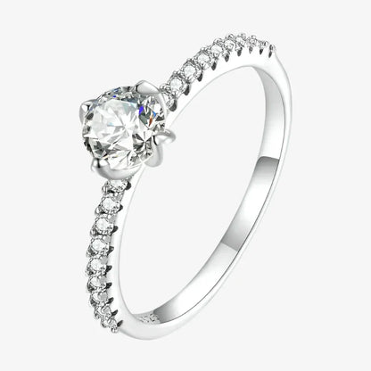 Brilliant Halo Solitaire Ring