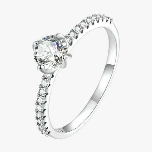 Brilliant Halo Solitaire Ring
