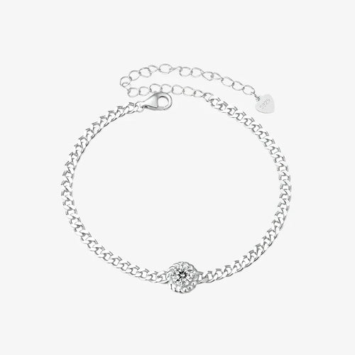 Brilliant Halo Moissanite Bracelet